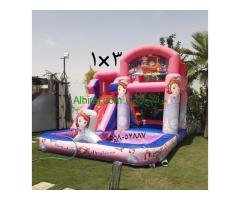 للإيجار نطيطات الرياض 0558052887 ...نطيطات الرمال ملعب صابوني زحاليق مائيه متاهات
